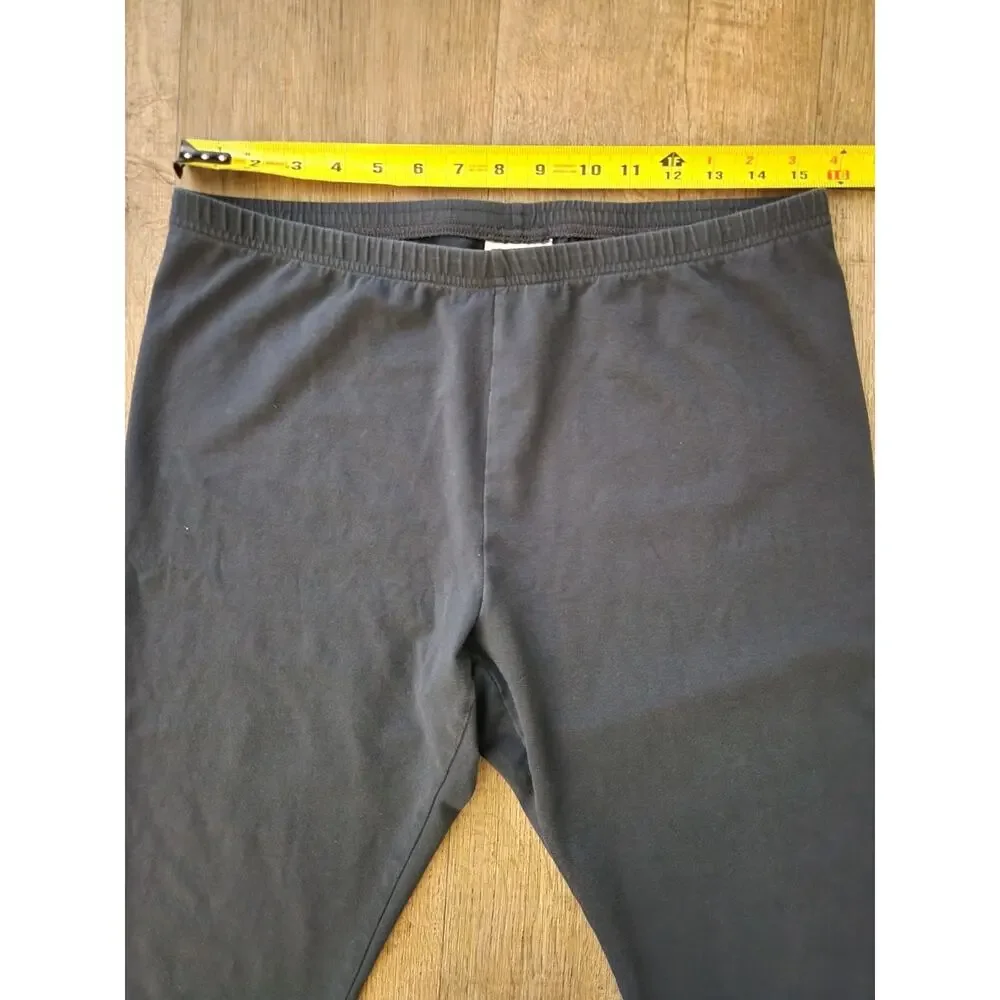 J JILL Size L Pima Cotton Capri Leggings Stretch Pants Navy Pull On - Picture 5 of 8